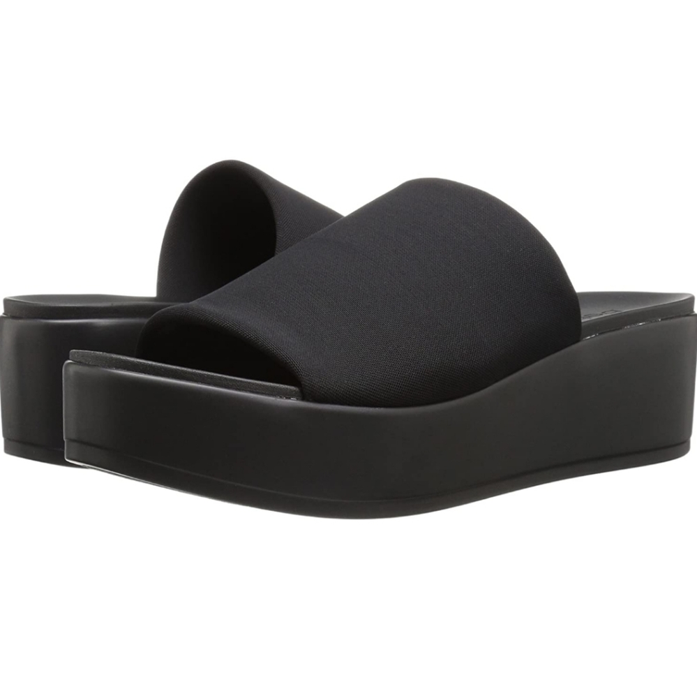 Bebe Stretchy Slide Platform Sandals